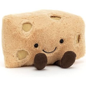 Jellycat Amuseable Swiss Cheese Plush 젤리캣 즐거운 스위스, 젤리캣 즐거운 스위스 치즈 플러시, 1개