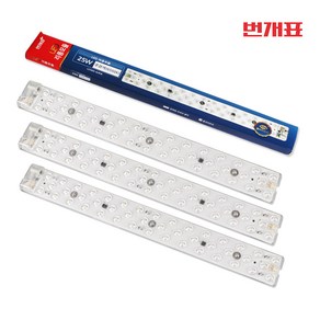 소롬 번개표 LED 모듈 리폼형 램프 조명 자석 25W 주광색 FPL 36W 대체용 3개입 1세트
