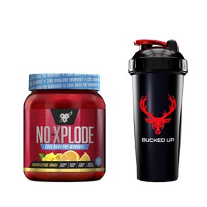 BSN 노익스플로드 망고 씨트러스 스매시 30서빙 + Bucked up 쉐이커 랜덤 색상 700ml 증정, 1개, 540g