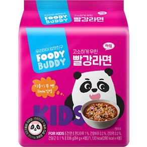 푸디버디 빨강라면, 84g, 4개