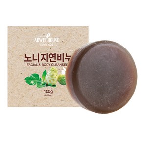 애드웰하우스 노니 자연 비누 100g 수제 비누, 1개