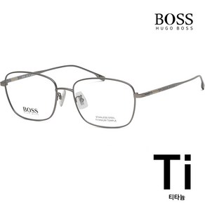 휴고 보스 티타늄 안경테 BOSS1297F R81 사각 금속테 초경량 아시안핏