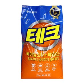 테크 6kg 베이킹파우더 세탁세제 분말세제 0.6697eaTR_, 1개