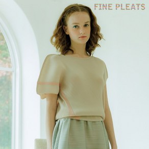 [FINE PLEATS] 피네 플리츠 언발란스 탑 아이보리