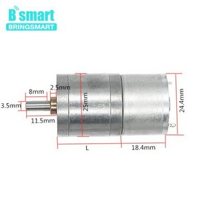 DC 기어 모터 기어박스 감속 가역 JGA25-310 마이크로 모터 하이 토크 스마트 부품 DIY 8-1800RPM 고품질 6V 12V, 65.12V 77pm - package A