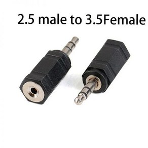 3.5 모노 남성 플러그 2.5mm/3.5mm 스테레오 여성 잭 오디오 변환기 어댑터 커넥터 2pcs, [01]2.5 M TO 3.5F, 2개