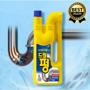 피죤 드릴펑 배수구 세정제 1L 욕실 화장실 변기 막힘청소 하수구 간단 간편 셀프, 1개