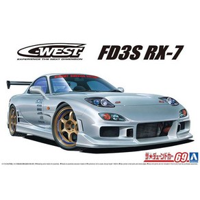 AOSHIMA 아오시마 더☆튠드카 1/24 C-WESTFD3S RX-7'99 (마쓰다) [조립식 플라스틱 모델], 단일, 1개