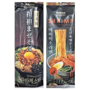 노브랜드 탄탄마제소바 250g+에비미소라멘 120g 각 1개씩