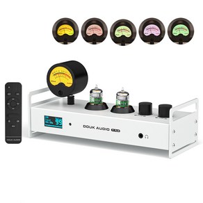 DOUK AUDIO P1 PLUS 진공관 프리앰프 블루투스5.1 USB DAC 헤드폰 앰프VU 미터 DSD256, 자세한 내용은 참조