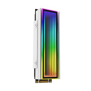 ARGB 동기화 컴퓨터 2280 방열판 알루미늄 합금 PC RGB M.2 Nvme 냉각기 SSD M2 라디에이터 5V 3 핀, [02] White A, 1개