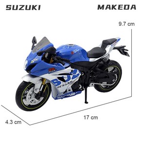 112 BMW 호환 S1000RR 바이크 오토바이 모델 합금 다이캐스트 자동차 장난감 컬렉션 오프로드 오토사이클 스즈키 GSX R1000R 혼다 호환호환CBR 1000RR-R, [02] SUZUKI GSX R1000R, 1개