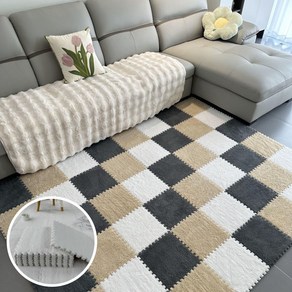 Montheia 퍼즐매트 층간소음매트 미끄럼방지 거실매트 DIY 러그 12개 D12-29