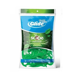 오랄비 글라이드 플로스픽 민트 일회용 치실 75개입 코스트코 Oral-B Complete Glide Scope Mint Floss Picks