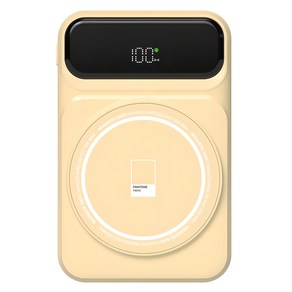 팬톤 빌트인 케이블 마그네틱 보조배터리 10000mAh 멀티단자, 옐로우, PTPB-09