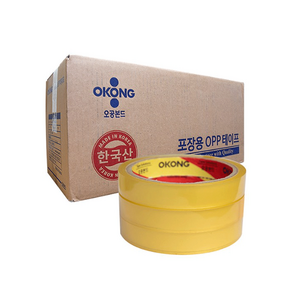 오공 사무용 엘앤엠 OPP 테이프 24mm x 20m, 투명, 100개