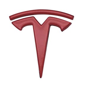 TESLA 테슬라 로고 엠블럼 스티커, 레드