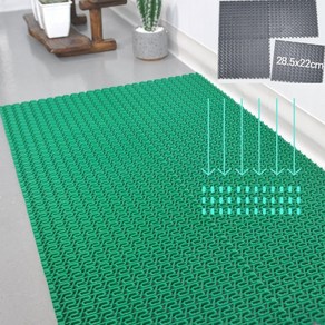 문앞 물빠짐 현관매트 조립식 PVC바닥매트 신발털이 출입문 바닥깔판 실외발판 업소현관 야외용 깔판