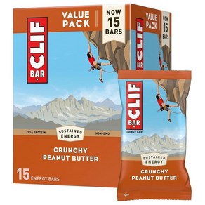 클리프바 Cliff 바 크런치 피넛 버터 에너지 바 (15개입) Cliff Ba Cunch Peanut Butte Enegy Bas (15 Pieces), 1.02kg, 1개