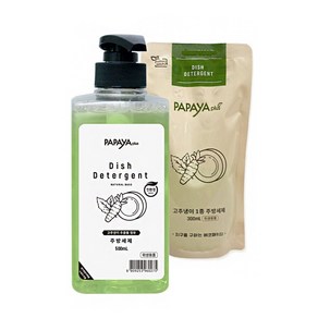 파파야플러스 고추냉이 주방세제 300ml(리필용), 8개, 300ml