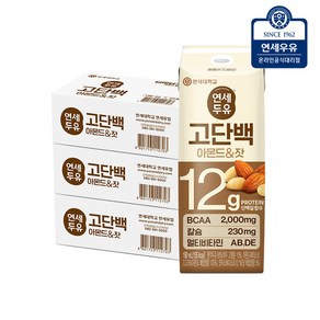 연세두유 고단백 아몬드 & 잣 두유, 190ml, 72개