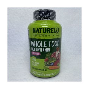 NATURELO Whole Food Multivitamin for Women LARGER 240 Caps EXP 11/24 Non GMO 760622