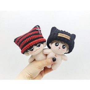 (10cm 인형 뜨개옷) 고양이 모자