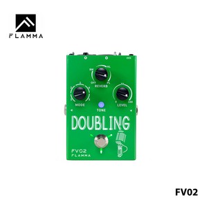 Flamma FV02 Doubling Vocal 기타 프로세서 더블링 효과 페달 복제기 보컬 페달 음성 리버브 코러스 효과가 있는 중복 스톰프박스 마이크 앰프 기타리스트 가수를 위, 1개