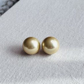 왕진주 골드 15mm 14mm 스터드 귀걸이 Princess Pearl 14mm Stud Earring (Silver 925)