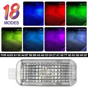 저렴한 차량용 LED 풋웰 라이트 러기지 컴 파트먼트 터치 RGB 시트 램프 아우디 A1 8X A4 B7 B8 B9 A5 A6 C, 1개