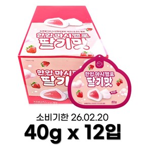한입마시멜로 딸기맛, 12개, 40g