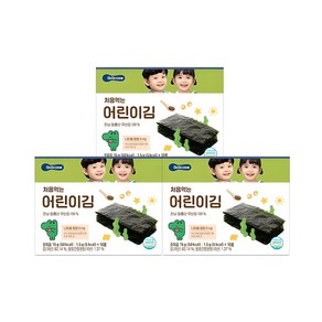 베베쿡 처음 먹는 어린이김, 15g, 3개, 오리지널