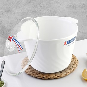 [유럽 프랑스 생산] ECLIPSE 퓨어 화이트 내열 유리 냄비, 양수 높은 21cm (3.5L) 튤립