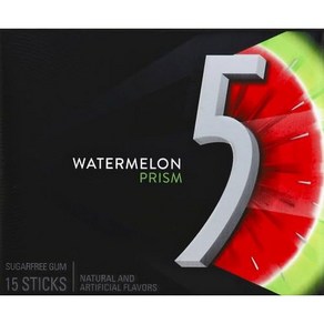 5 GUM Watermelon Prism Sugar Free Chewing Gum 15 Stick Pack 5 GUM 수박 프리즘 무설탕 츄잉껌 15개 팩