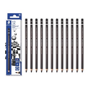 STAEDTLER 100B 마스 루모그라프 블랙 아티스트 연필(12자루), 8B, 12개입