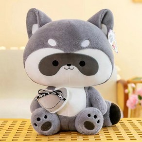 하트 투 너구리 인형 봉제 장난감 어린이 선물 25 cm 30 40cm, 25cm, Gey, 1개