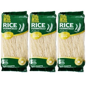 태국 버미셀리 쌀국수 태국쌀100% 분짜 센미 월남쌈재료 동남아요리 얇은면 THAI RICE Vemicelli, 3개, 200g