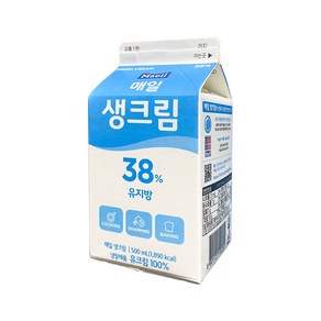 1093. 매일 생크림(유지방38%) - 500ml [하절기 아이스박스 무료], 1개