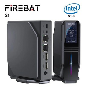 N100 미니PC 미니컴퓨터 게이밍PC FIREBAT S1 인텔 알더 레이크 미니 PC 게이밍 게이머 윈도우 11 HDMI BT42 DDR4 16GB 512G 듀얼 SSD 데스크탑, 1) 16GB - 512GB EU