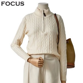 포커스 꽈배기반집업니트 FW2L7KT0469