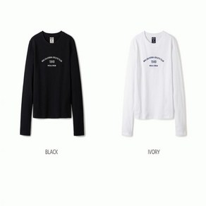 후아유 여성용 레터링 긴팔 티셔츠 Letteing Pint Long Sleeve T-shit WHLAE3822F