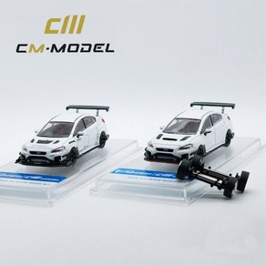 CM-Model 1:64 스바루 VAB WRX STI & S4 Vais 와이드 바디킷 - 화이트 (추가 휠 포함), B(데칼X), 1개