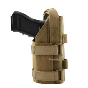 오른손잡이용 Molle 모듈식 벨트 권총 홀스터 M9 1911 Glock 17 22, Tan, 1개