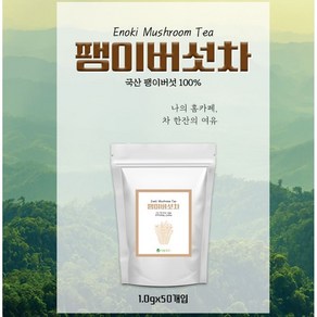 이엘푸드 국산 100% 무농약 말린팽이버섯 생분해성 삼각티백, 50개입, 1개, 50g