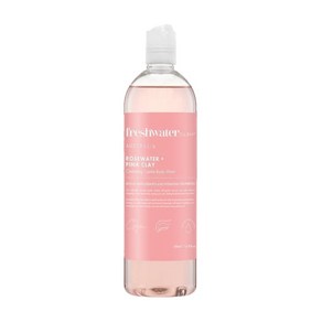 Feshwate Fam 호주 프레쉬워터 팜 로즈워터 핑크 클레이 바디워시 500ml Body Wash, 1개