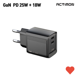 엑티몬 가정용 PD 25W+18W 충전기 (C+C포트), 1개, 상세페이지 참조