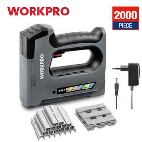 전동타카 WORKPRO 충전식 무선 스테이플 건 집 장식 리노베이션 실내 5 인 1 3.6V, [01] EU PLUG