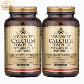 솔가 어드밴스 Calcium Complex 120정 칼슘 비타민D 마그네슘 아연, 60회분, 2개