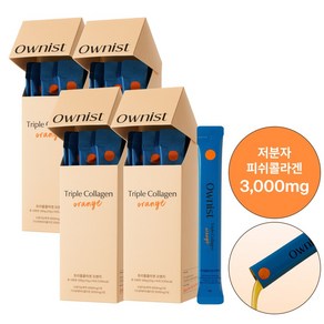 오니스트 트리플콜라겐 오렌지 저분자피쉬콜라겐 3000mg, 280g, 4박스