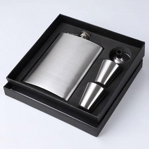 [ch5]젠틀락 스텐 힙플라스크 2인(200ml) 위스키병 술잔 qh*438gB, 1개, 본상품선택, 상세페이지 참조